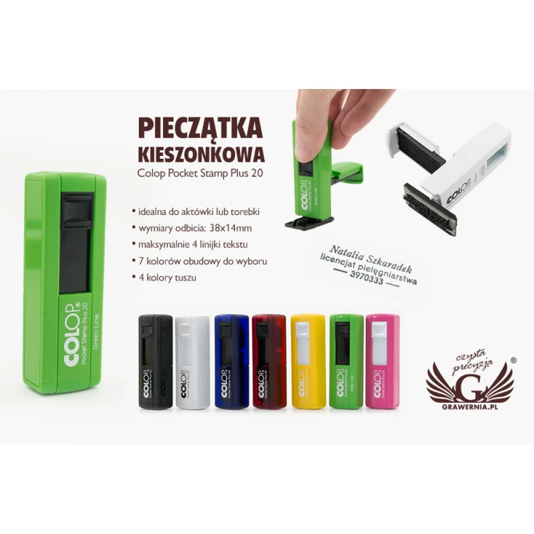 Taschenstempel Colop Pocket Plus 20 - Abdruckgröße: 38x14mm - COL018