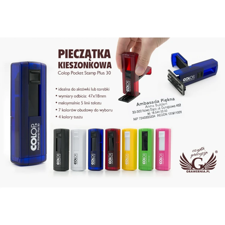 Taschenstempel Colop Pocket Plus 30 - Abdruckgröße: 47x18mm - COL019