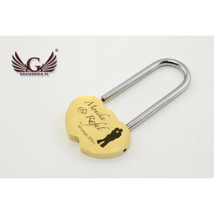 Schloss Zwei Herzen - beliebige Gravur - KZ002