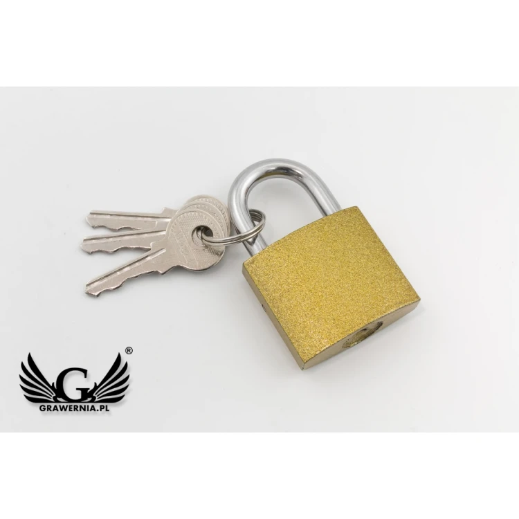 Liebesschloss - klein - Gusseisen goldfarben - individuelle Gravur - KZ007