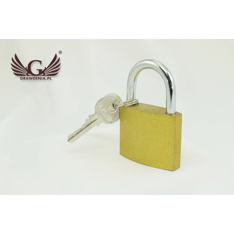 Liebesschloss - Gusseisen Goldfarben - individuelle Gravur - KZ004