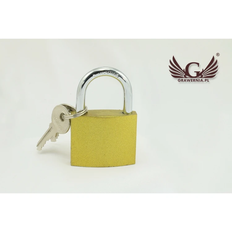 Liebesschloss - Gusseisen Goldfarben - individuelle Gravur - KZ004