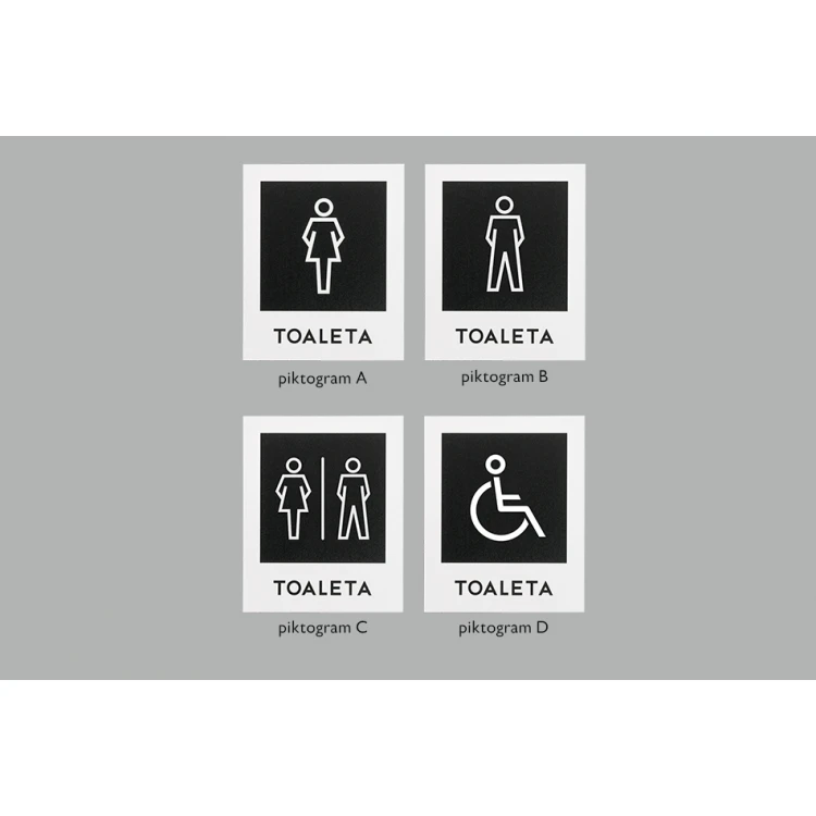 Toilettenbeschilderung - UV-Druck - PVC 3mm - Abmessungen 90x110mm - TT023