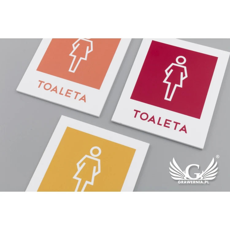 Toilettenbeschilderung - UV-Druck - PVC 3mm - Abmessungen 90x110mm - TT023