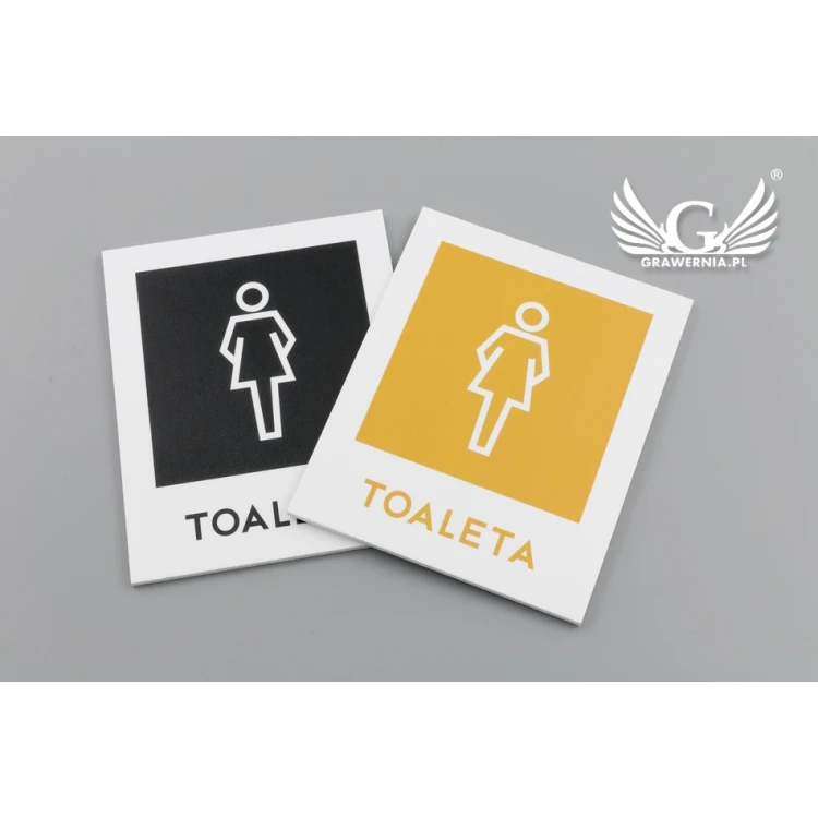 Toilettenbeschilderung - UV-Druck - PVC 3mm - Abmessungen 90x110mm - TT023