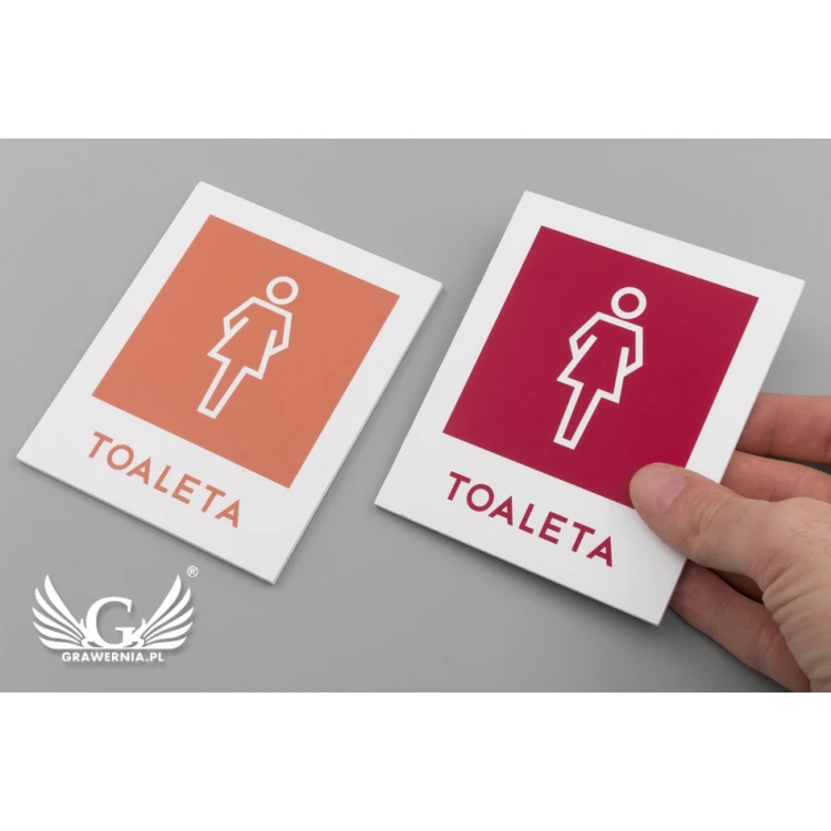 Toilettenbeschilderung - UV-Druck - PVC 3mm - Abmessungen 90x110mm - TT023