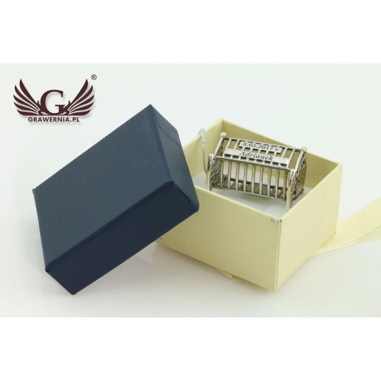 SILBERNE WIEGE - Taufgeschenk - Silber - Modell SRB011