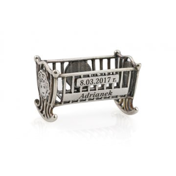 SILBERNE WIEGE - Taufgeschenk - Silber - Modell SRB011