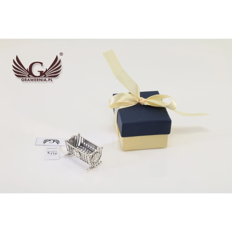 SILBERNE WIEGE - Taufgeschenk - Silber - Modell SRB011