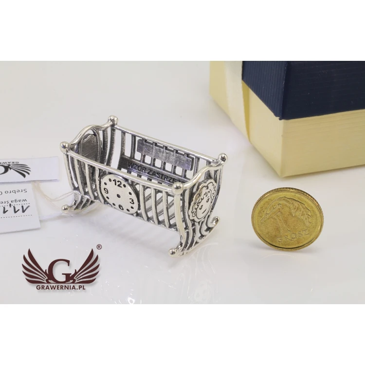 SILBERNE WIEGE - Taufgeschenk - Silber - Modell SRB011
