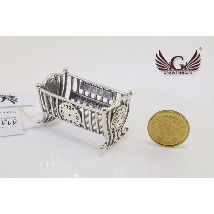 SILBERNE WIEGE - Taufgeschenk - Silber - Modell SRB011