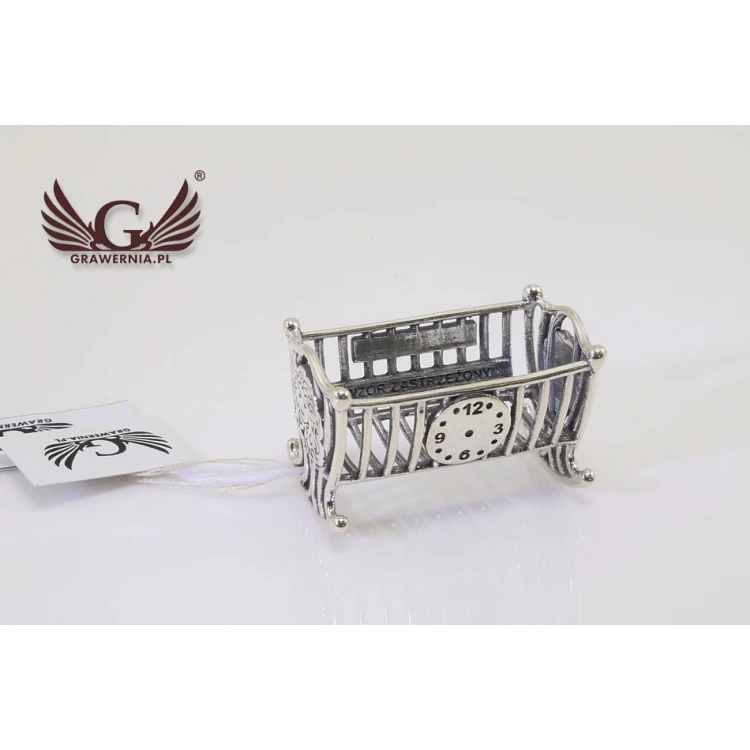SILBERNE WIEGE - Taufgeschenk - Silber - Modell SRB011