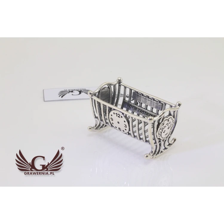 SILBERNE WIEGE - Taufgeschenk - Silber - Modell SRB011