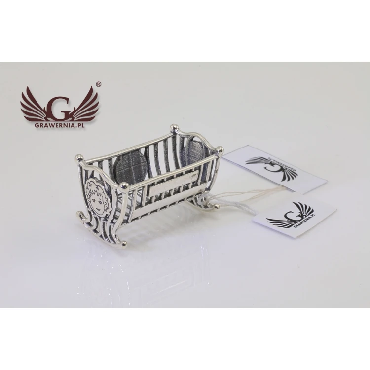 SILBERNE WIEGE - Taufgeschenk - Silber - Modell SRB011