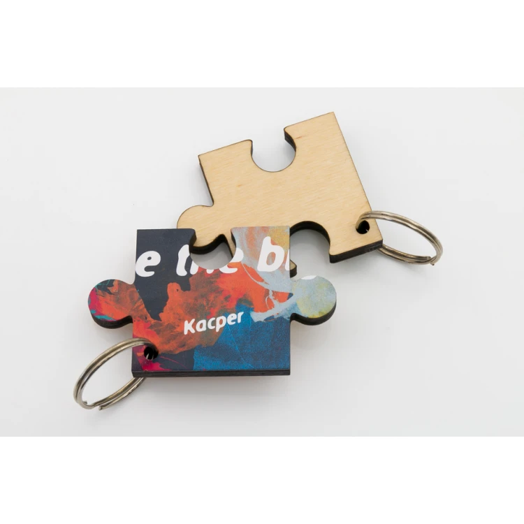 Holzpuzzle - Set von Mini-Puzzle Schlüsselanhängern - BP139