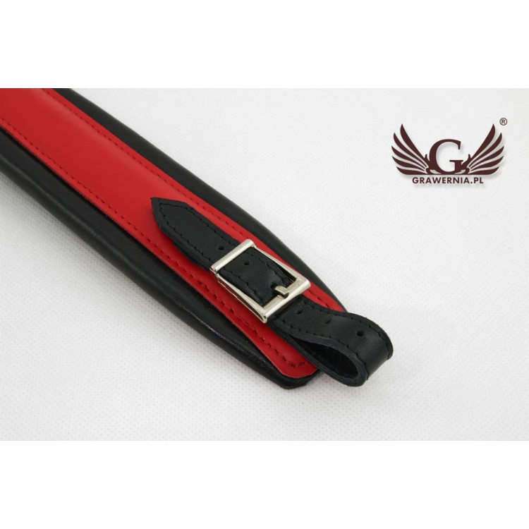 KOMPLETTSET GURTE FÜR AKKORDEON rot-schwarz - Modell Musette - Komfort Version - PDA001