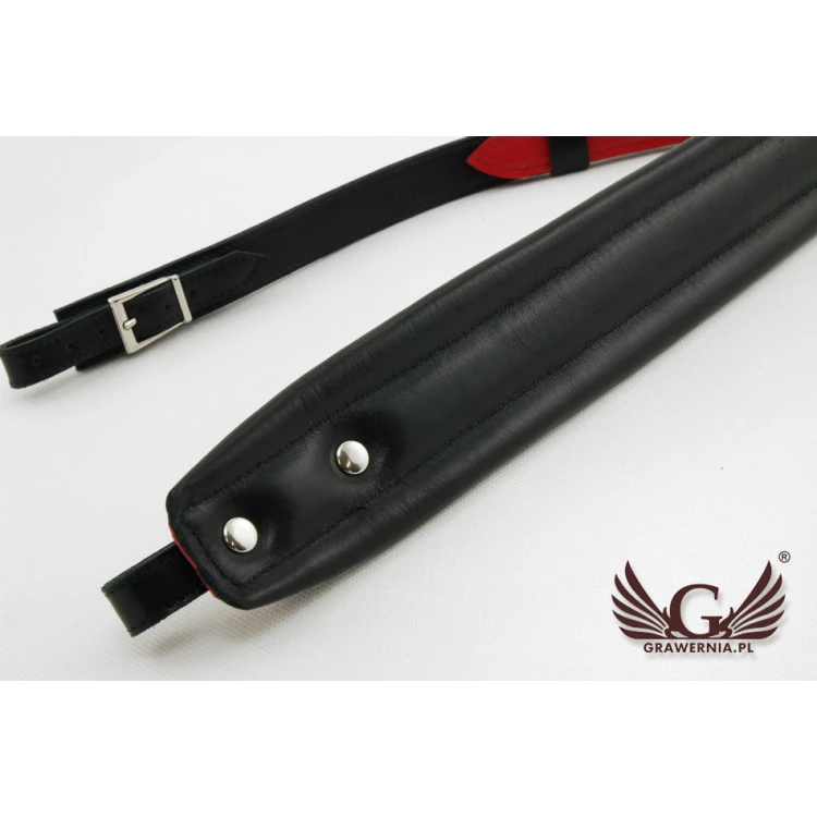 KOMPLETTSET GURTE FÜR AKKORDEON rot-schwarz - Modell Musette - Komfort Version - PDA001
