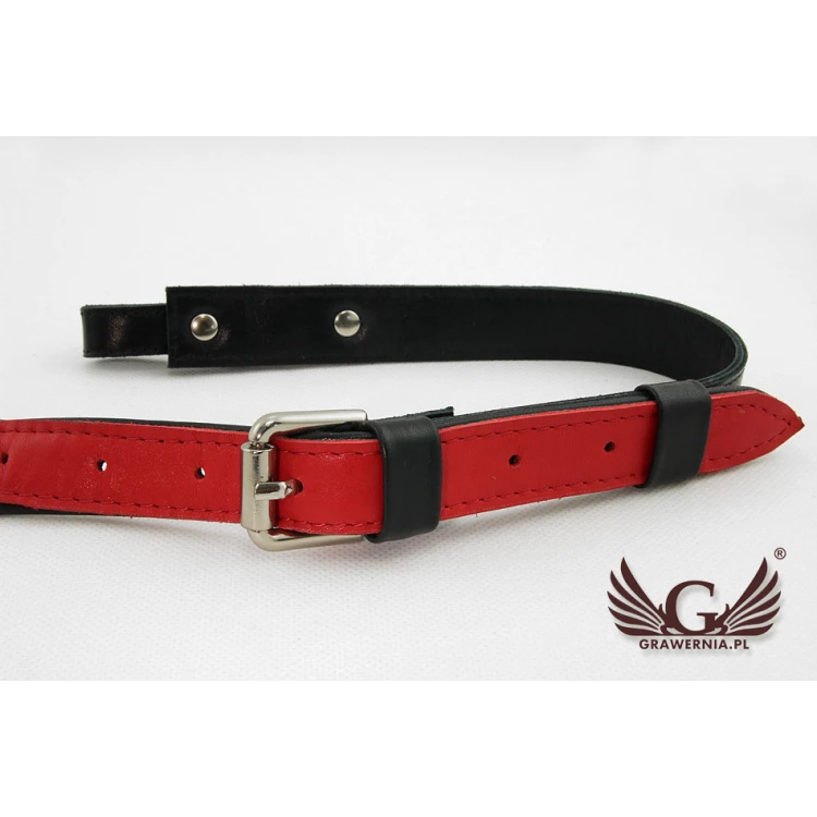 KOMPLETTSET GURTE FÜR AKKORDEON rot-schwarz - Modell Musette - Komfort Version - PDA001
