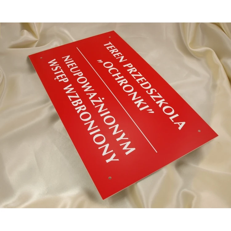 Schild KINDERGARTENGELÄNDE UNBEFUGTEN ZUTRITT VERBOTEN - SZ016 - Größe 500x300mm