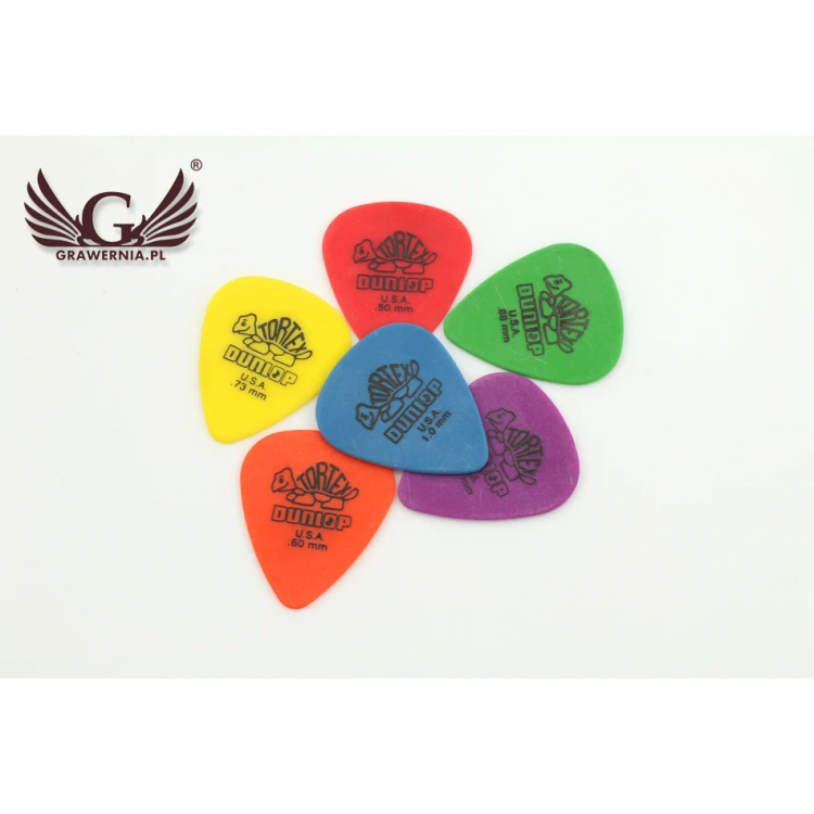 Gitarren-Plektren mit eigenem Logo - Kunststoff - Set: 6 Stück - KG11