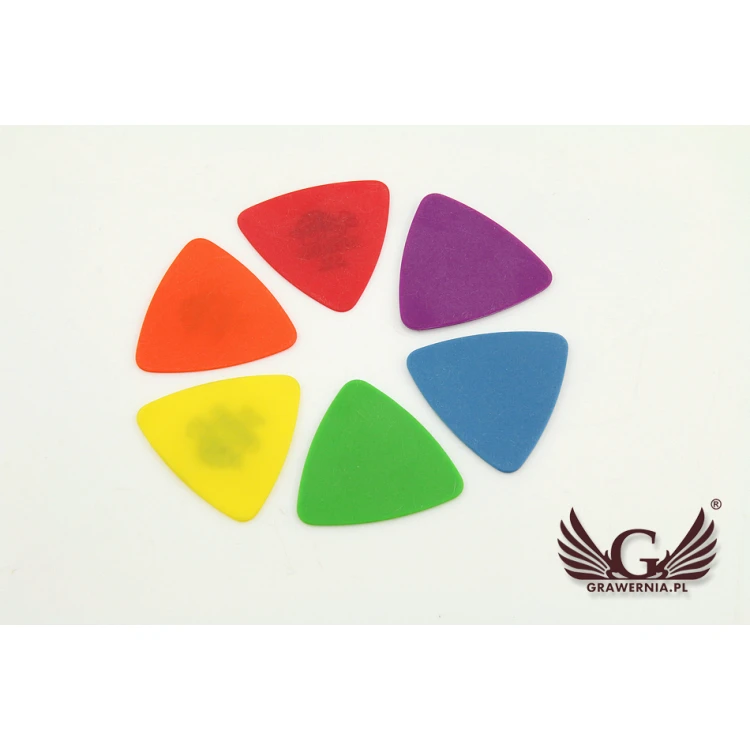 Gitarren-Plektren mit eigenem Logo - Kunststoff - Set: 6 Stück - KG11