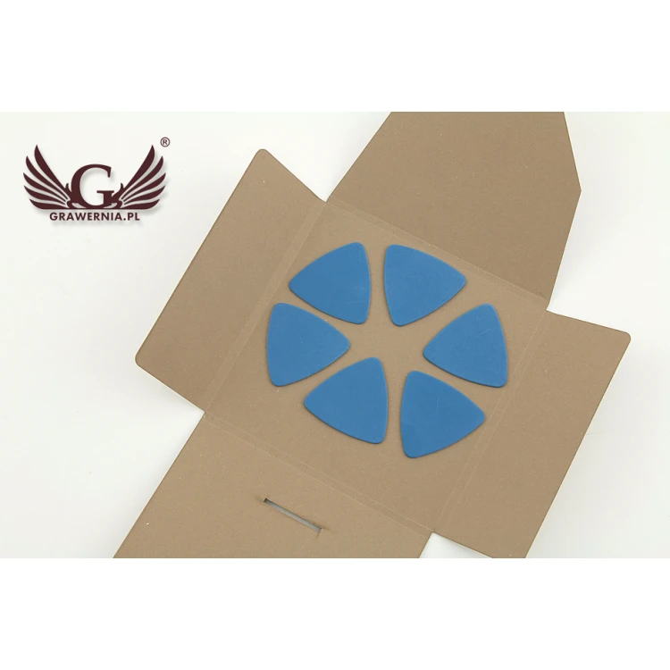 Gitarren-Plektren mit eigenem Logo - Kunststoff - Set: 6 Stück - KG11