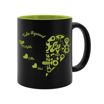 Keramikbecher mit Gravur - FUR VATER - poj. 325ml - KUB060