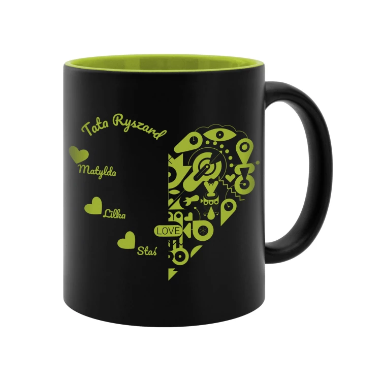 Keramikbecher mit Gravur - FUR VATER - poj. 325ml - KUB060