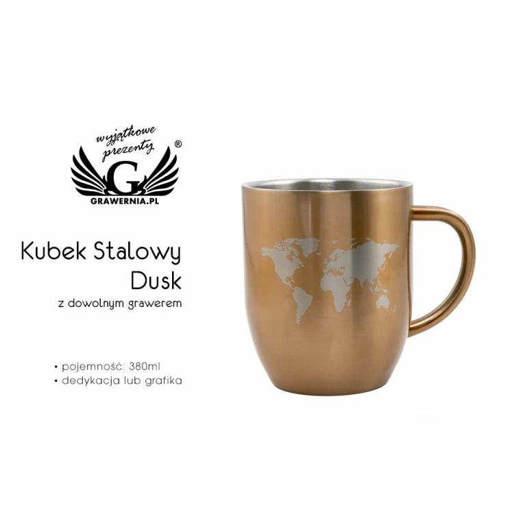 Gravierter Edelstahlbecher - Dusk - Fassungsvermögen 380ml - KUB020