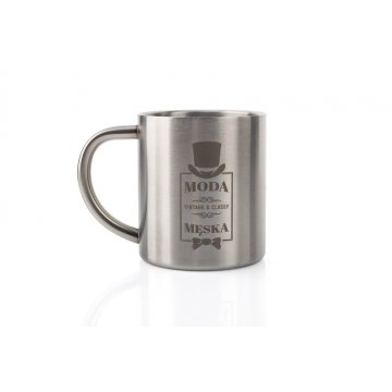 Gravierter Edelstahlbecher - SALO - Doppelwandig - Fassungsvermögen 210 ml - KUB033