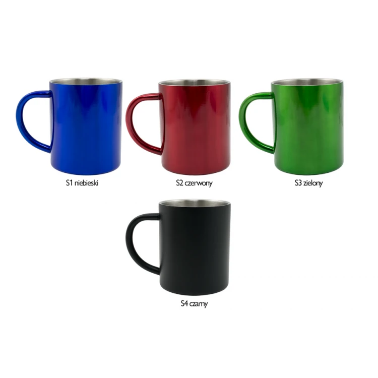 Adventure Edelstahlbecher mit Ihrer Gravur - Kapazität: 240 ml - KUB027 - vier Farben zur Auswahl