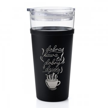 Glasbecher Morea - 428ml - guter Kaffee ist ein guter Tag - KUB037