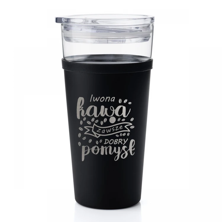 Glasbecher Morea - 428ml - Kaffee immer eine gute Idee - KUB038