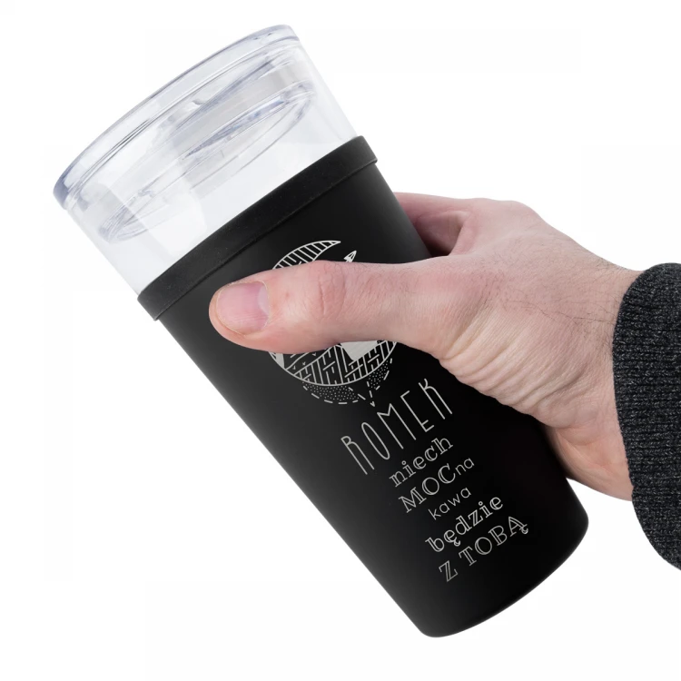 Glasbecher Morea - 428ml - Möge starker Kaffee mit Dir sein - KUB047