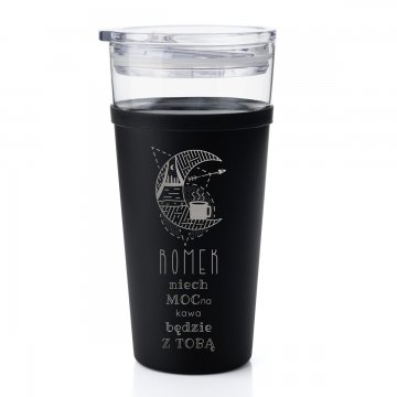 Glasbecher Morea - 428ml - Möge starker Kaffee mit Dir sein - KUB047