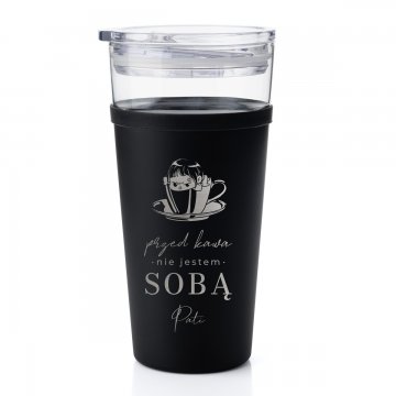 Glasbecher Morea - 428ml - Ohne Kaffee bin ich nicht ich selbst - KUB044