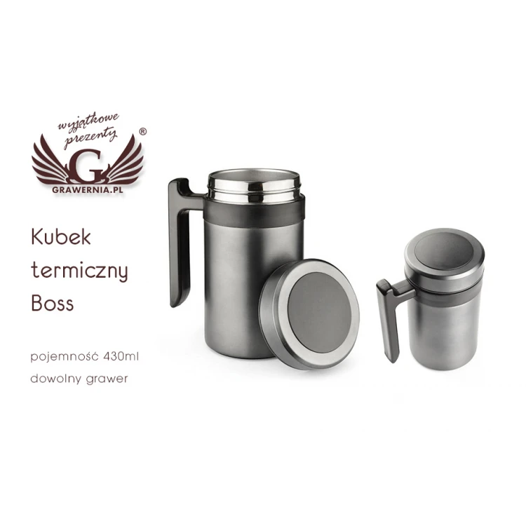 Thermobecher mit Gravur - BOSS - Fassungsvermögen 430ml - KUB011