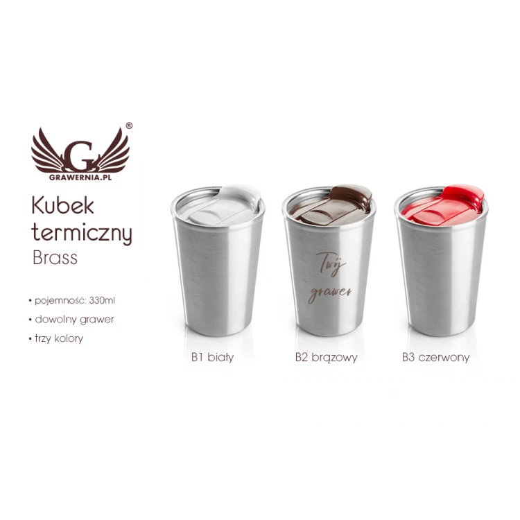 Thermobecher mit Gravur - BRASS - 320ml - KUB018