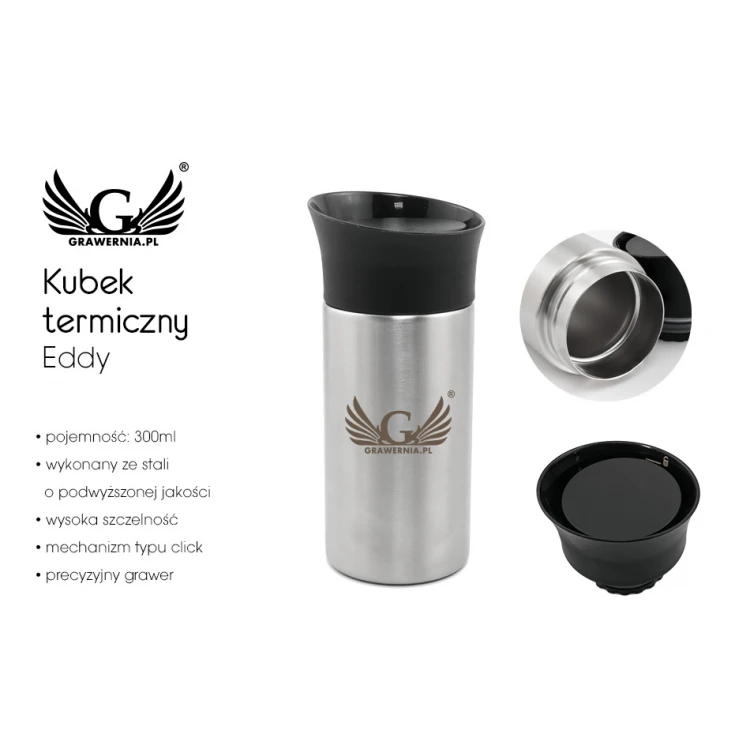 Thermobecher mit Gravur - Eddy - 300ml - KUB025