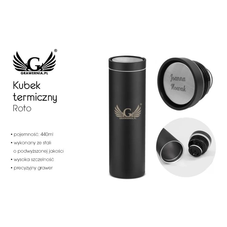 Thermobecher mit Gravur - Roto - 440ml - KUB022