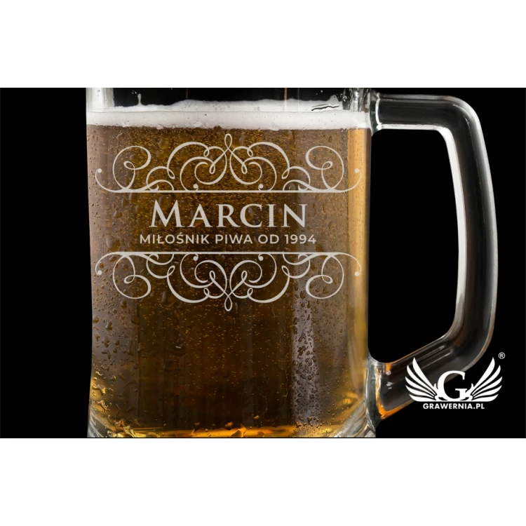 Bierkrug mit Gravur - Bierliebhaber - KUF006