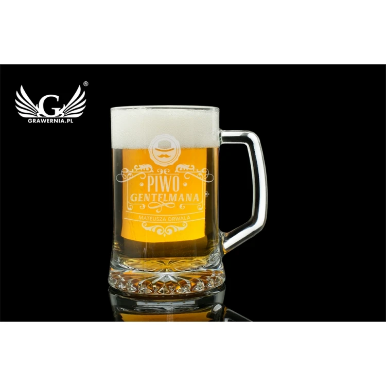 Bierkrug mit Gravur - Gentleman's Bier - KUF004