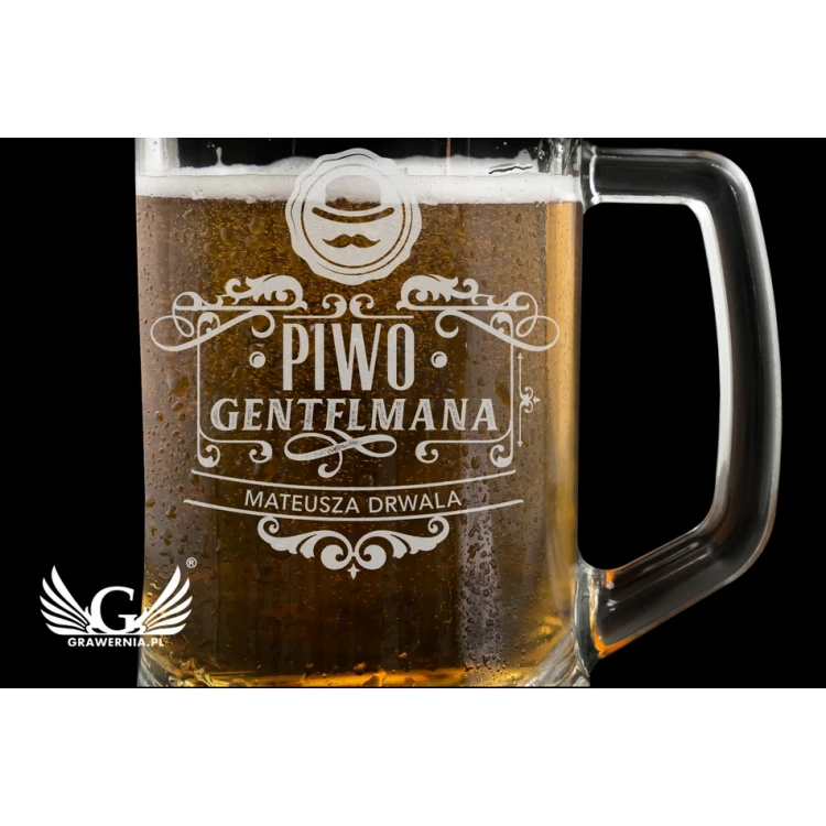 Bierkrug mit Gravur - Gentleman's Bier - KUF004