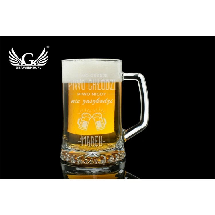 Bierkrug mit Gravur - Bier ist gut für alles - KUF008