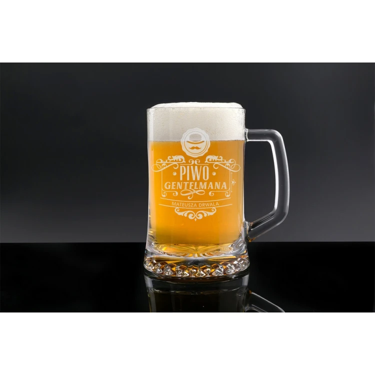Bierkrug mit Gravur - Gentleman's Bier - KUF004