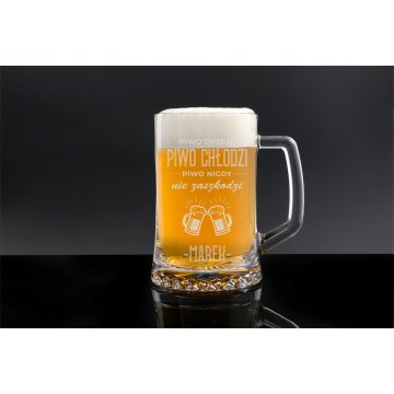 Bierkrug mit Gravur - Bier ist gut für alles - KUF008