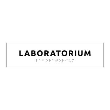 Laboratorium - Schild mit Braille-Schrift - Größe 200x50mm - Hartes PVC - SIMPLE - TAB336