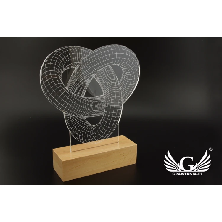 3D LED RGB Lampe mit Fernbedienung - L3D001