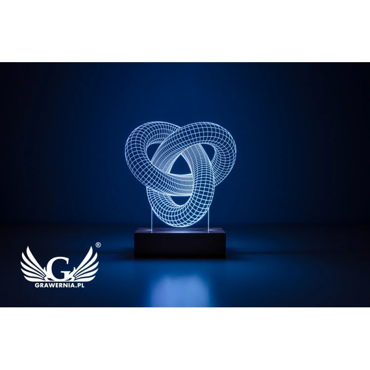 3D LED RGB Lampe mit Fernbedienung - L3D001