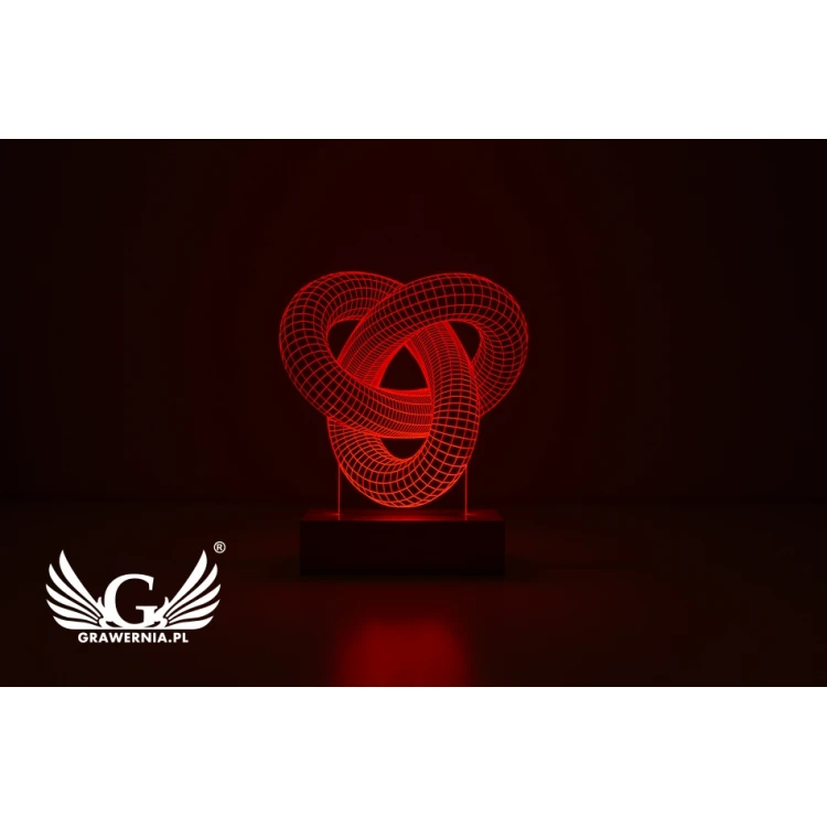3D LED RGB Lampe mit Fernbedienung - L3D001